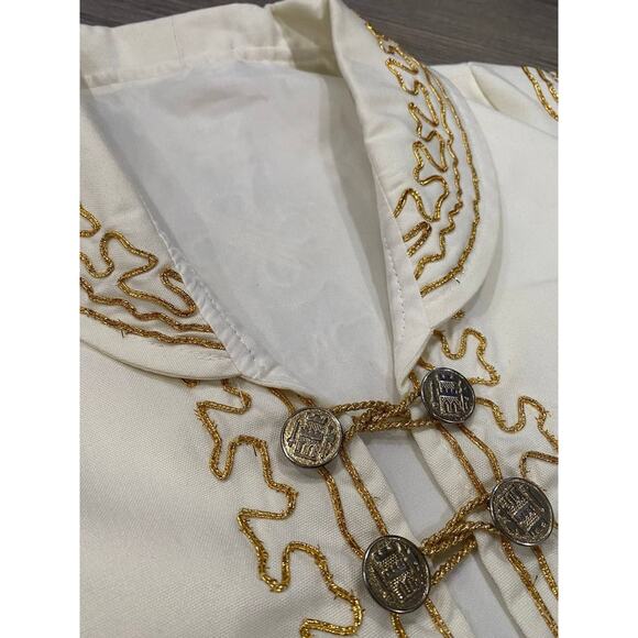 Mariachi Golden Mexican Artisan Women’s Charra Outfit S/M Handmade Used - Picture 6 of 6